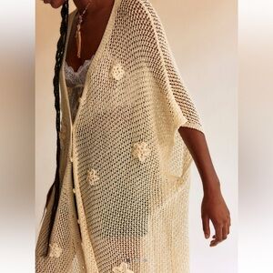 NWT Free People Traveling Easy Kaftan in Ivory